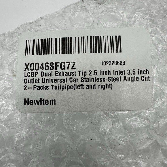 Exhaust Tip 2.5 inch Inlet 3.5 inch Outlet Universal Car 2.5" NEW - Picture 2 of 5